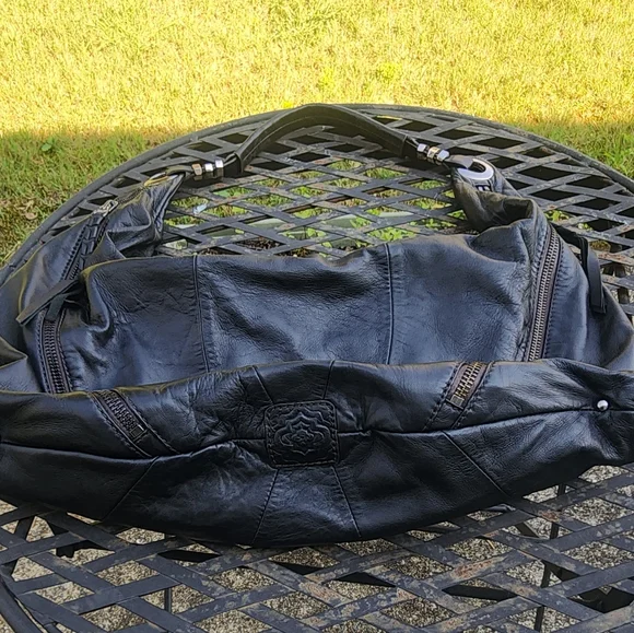 OrYany Leather Y2K Hobo Shoulder Slouchy Satchel Zip Pocket Bag Purse in Black - Picture 9 of 17